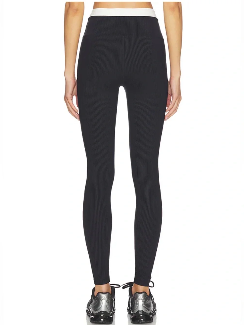 Year of Ours Black and White Ribbed Layered Leggings Women’s Sz XS NWT
